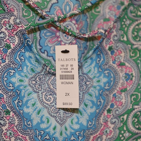 NWT Talbots Flutter Sleeve Top 2X - Picture 2 of 3